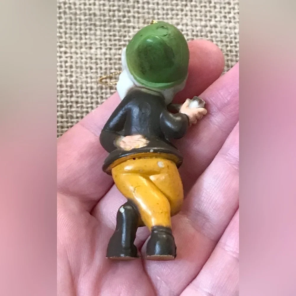 Vintage Elf Pixie Gnome Dwarf Ornament Christmas Kitsch Whimsical Goblin Core
